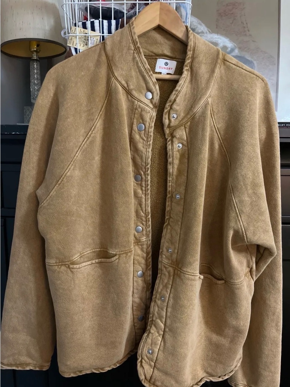 Sundry Button Front Street Jacket - Picture 2 of 7